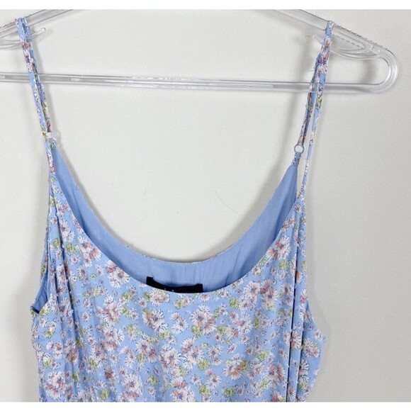 Lulus Women Sunny Bliss Lt Blue Floral Strapless Maxi Dress S Cottagecore Fairy - Picture 6 of 6